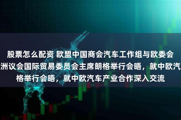 股票怎么配资 欧盟中国商会汽车工作组与欧委会谢夫乔维奇内阁及欧洲议会国际贸易委员会主席朗格举行会晤，就中欧汽车产业合作深入交流